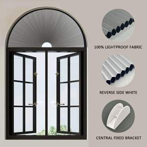 ستائر خلوية نصف دائرية عازلة للضوء وحماية من الأشعة فوق البنفسجية سهلة التركيب للنوافذ الداخلية - Product Image 5