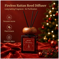 Joyeux Noël - Bougie parfumée en cire de soja écologique - Pot en verre rouge - Décoration d'intérieur - Design classique - Une mèche - Aromathérapie - Cadeau - 60