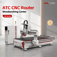Routeur CNC 9KW ATC à 3 axes avec magazine d'outils automatique pour le fraisage de panneaux MDF et de contreplaqué