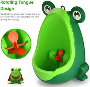 <span class=keywords><strong>Urinoir</strong></span> mural pour enfants en forme de <span class=keywords><strong>grenouille</strong></span> de dessin animé, avec cible de rotation en forme de moulin à vent, pour l'apprentissage de la propreté des garçons - Product Image 3