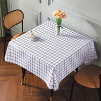 Nappe carrée nappe à thé nappe de bureau imperméable à l'huile lavable à manger nappes en pvc