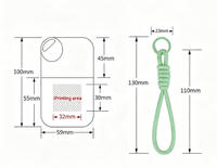 Flacon de crème solaire en HDPE de 40 ml avec cordon, conteneur en plastique souple portable pour crème UV de voyage