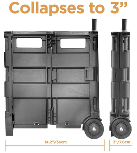 Inspired Living Ultra-Slim Rolling Pliable Storage Pack-N-Roll Utility-chariots, chariot pliant voiture - Product Image 6