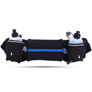 Riñonera reflectante para correr, riñonera con 2 uds., soporte para <span class=keywords><strong>botellas</strong></span> <span class=keywords><strong>de</strong></span> <span class=keywords><strong>agua</strong></span> - Product Image 2