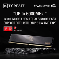 TEAMGROUP T-CREATE EXPERT PC DDR5 Ram 32GB (2x16GB) Desktop Memory 6000MHz CL30,6400MHz CL32 Intel XMP 3.0 & AMD EXPO Compatible