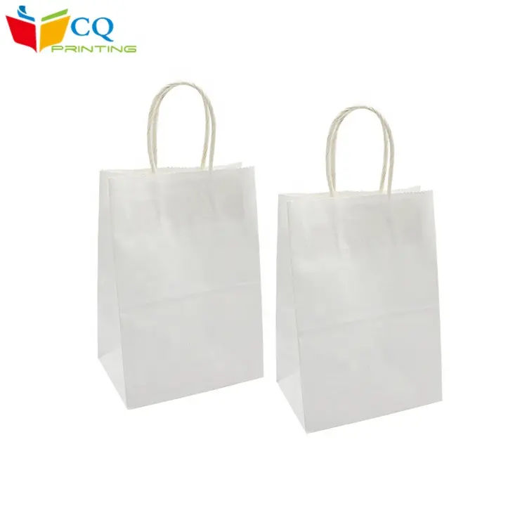 China direto da fábrica de alta qualidade saco de papel ofício branco/Small white saco de papel kraft para fazer compras