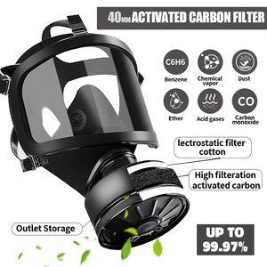 Cartucho de máscara de gas para protección profesional contra vapores orgánicos/gases ácidos/partículas, para respuesta a emergencias de incendios químicos - Product Image 5