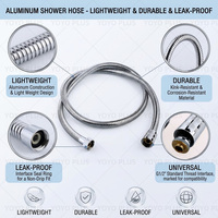 Tuyau de douche flexible en aluminium de 90 cm, anti-corrugulement et résistant à la corrosion, pour remplacement de lavabo de salon de coiffure - Vente en gros usine