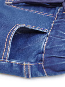 Shorts en jean décontractés d'été pour femmes, extensibles, avec cordon de serrage, taille élastique, déchirés, style Bermuda, pour femmes - Product Image 3