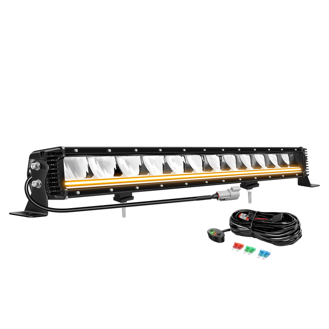 New Custom 120W 10000 Lumens 12-24V 13/23/34inch Dual Color Offroad LED Light Bar Universal Fit Retrofit/Upgrade Wire Harness