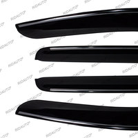 Color ahumado lluvia puerta visera ventana visera deflectores protector de lluvia para 2023 2024 NEXT GEN FORD RANGER accesorios camión de doble cabina