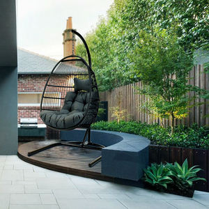 Sharp Hanging Curved Lounge <b>Chair</b> Swing for Indoor Outdoor Luxury With Stainless Steel - Product Image 1