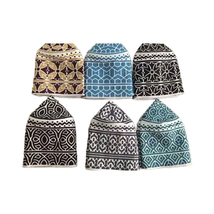 जैक्वार्ड कपास पुरुषों की जातीय टोपी पूजा के लिए लोकप्रिय क्लासिक मुस्लिम टोपी - Product Image 2