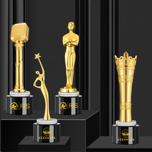 Trophé<span class=keywords><strong>e</strong></span> de cristal exclusif personnel vierge en métal personnalisé de haute qualité Prix de l'<span class=keywords><strong>acteur</strong></span> de mode - Product Image 3