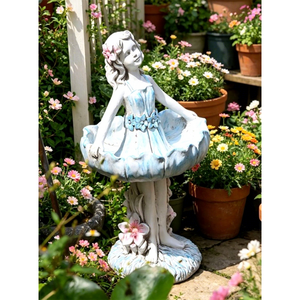 Outdoor Garden Ornaments fairy Flower <b>Spirit</b> Figurines Creative Character Sculptures Flower Pots Courtyard Decor Balcony Staging - Product Image 5