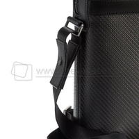 Serviette en cuir Fiber de carbone pour hommes, sac de voyage léger personnalisé de haute qualité