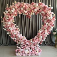 Nouvelles décorations de mariage chinoises : Arche de toile de fond en fer en forme de cœur, support de scène, centre de table créatif, boîte en carton maillé