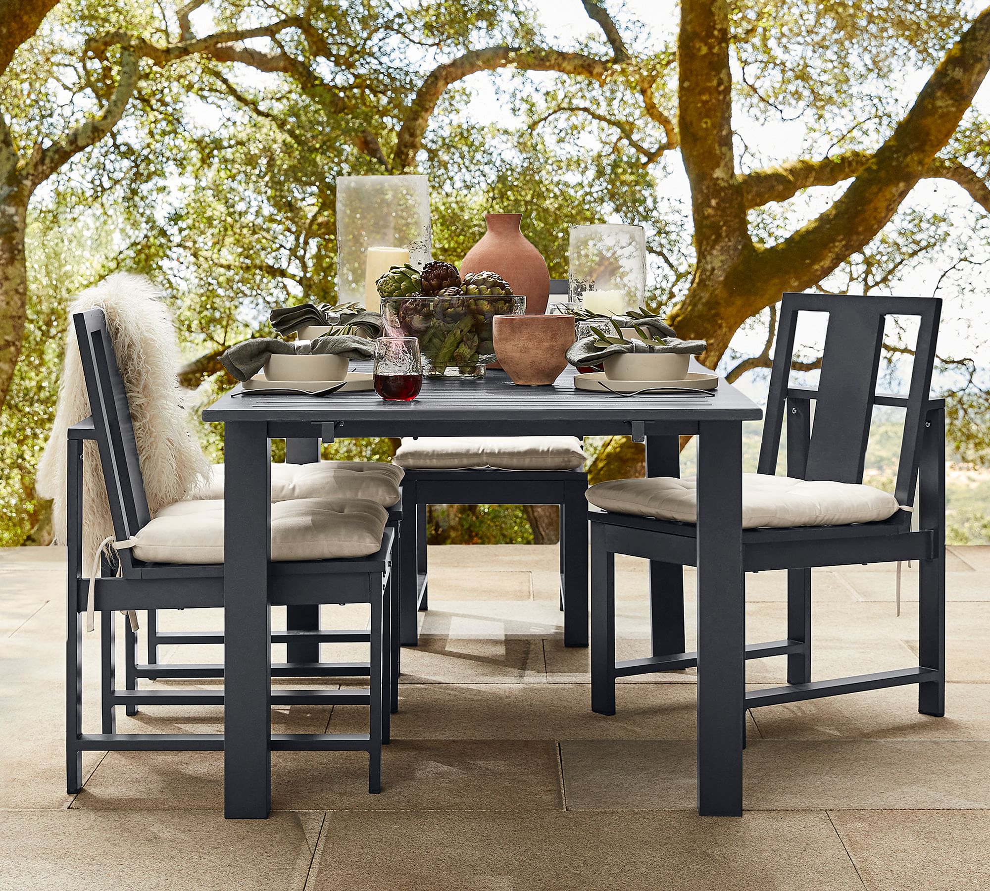 Hot Sale outdoor furniture sets  Patio table Luxury Modern aluminum garden set