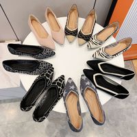 Chaussures plates tendance pour femmes, de haute qualité, en tissu tissé, à bout pointu, pour femmes et demoiselles