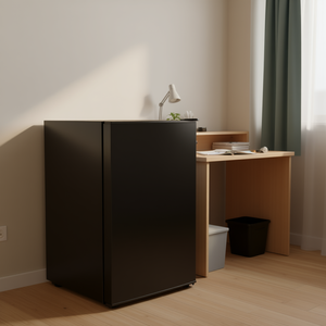 Mini refrigerador de una puerta, 4.5 pies cúbicos, termostato ajustable negro para dormitorios, espacios de vida compactos - Product Image 2