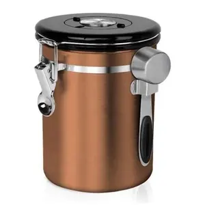 Wholesale Coffee Canister、Airtight Stainless Steel Kitchen Food Storage Containerコーヒー豆と粉末