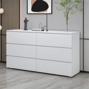 Commode 6 tiroirs <span class=keywords><strong>coffre</strong></span> blanc moderne en <span class=keywords><strong>bois</strong></span> meubles <span class=keywords><strong>de</strong></span> chambre salon armoires <span class=keywords><strong>de</strong></span> <span class=keywords><strong>rangement</strong></span> pour enfants - Product Image 1