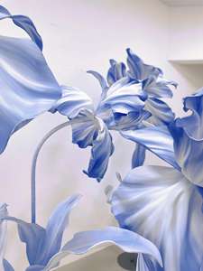 T-375 fleur géante de haute qualité décoration de mariage étanche <span class=keywords><strong>bleu</strong></span>-violet EVA fleur géante <span class=keywords><strong>Iris</strong></span> - Product Image 4