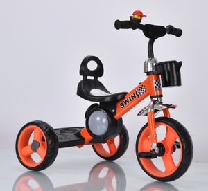 Vélo pour bébé en acier avec éclairage et musique, siège arrière confortable et pneus en mousse – Offre spéciale - Product Image 2
