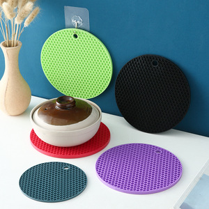 Round Silicone Honeycomb Heat Insulating <b>Mat</b> Table <b>Mat</b> Kitchen Coaster Bowl <b>Mat</b> Anti Scalding Tableware Pad - Product Image 1