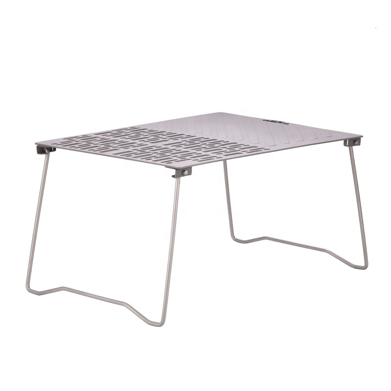 Складная сетчатая тарелка для кемпинга, легкий походный стол из титана для приготовления пищи, барбекю, гриля