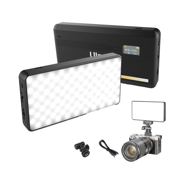 ULANZI VL200 Bi-Color LED Video Light On-Camera 5000mAh Mini Camera Type-C Rechargeable 2500-9000K Ultra Lighting Portable 8W