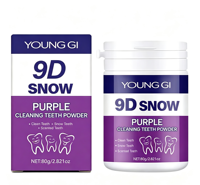 YOUNG GI 9D Bubuk Gigi Rasa Mint 80g OEM/ODM Antibakteri Pemutih Gigi Menyegarkan Napas Menghilangkan Bau Tak Sedap Perawatan Mulut