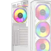 Boîtier d'ordinateur de style Bauhaus en alliage d'aluminium Gaming ATX Blanc TDI1105W