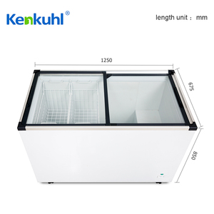 Kenkuhl kính phẳng hàng đầu hiển thị tủ đông kem Tủ đông siêu thị thương mại hiển thị tủ đông - Product Image 2