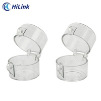 Couvercle de verrouillage de sécurité PC transparent pour interrupteurs à bouton-poussoir électriques déverrouillage par clé hauteur intérieure 47mm convient aux interrupteurs 22.7-29.8mm