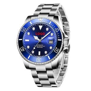 Drioshipping Montre-bracelet mécanique automatique de luxe pour hommes 18mm en alliage d'acier inoxydable Logo personnalisable Calendrier Mode - Product Image 1