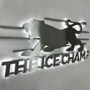 Letreros Personalizados con Retroiluminación LED para Tiendas, Letras de Metal Pulido con Efecto Espejo 3D para Exhibición en Paredes Exteriores de Cafeterías y Restaurantes - Product Image 3