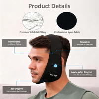 Bingyuan Compresse de glace personnalisée douce et extensible pour visage, mâchoire et menton, pour la récupération des dents de sagesse et après tonsillectomie, utilisable à chaud ou à froid