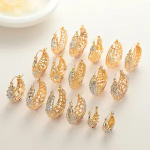 18K 14K Vergulde Groothandel Fancy Kleine Gouden Oorbellen Dames Oorbellen Ontwerpen Oorbellen Oorbel Mode Sieraden Voor Vrouwen Meisjes