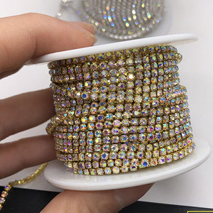 Chaîne de strass en cristal diamanté 2025 en gros, chaîne de strass à griffes pour la fabrication de bijoux, la décoration de vêtements et la garniture - Product Image 6