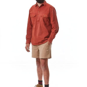 Chemises <span class=keywords><strong>de</strong></span> <span class=keywords><strong>travail</strong></span> décontractées haute visibilité pour hommes, logo personnalisé, orange et noir, 100% coton respirant, manches longues, vêtements <span class=keywords><strong>de</strong></span> <span class=keywords><strong>travail</strong></span> - Product Image 1