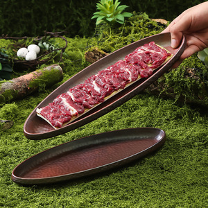 Assiette ovale en mélamine pour restaurant de fondue, usage commercial 73055 - Product Image 2