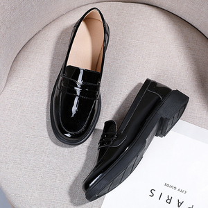 Chaussures plates décontractées pour femmes, couleur unie, été <span class=keywords><strong>2022</strong></span>, noires, respirantes, chaussures habillées, grandes tailles, chaussures fermées pour femmes - Product Image 3