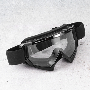 ヘルメットゴーグル 防風防塵スポーツグラス オートバイオフロードアウトドアライディング用 (ブラック) - Product Image 4