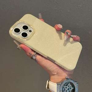 Funda de teléfono sencilla oficial delgada de TPU + PC con purpurina para <span class=keywords><strong>Apple</strong></span> iPhone 17 16 15 14 13 Pro Max Bling Girly, carcasa protectora - Product Image 3