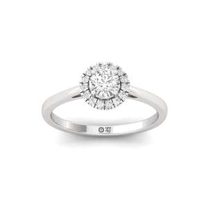 Bague de luxe charmante sertie de diamants de laboratoire en grappe, plaquée or 10 carats, pour fiançailles, mariage ou anniversaire, pour femme - Product Image 3