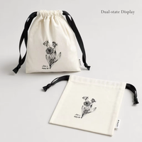 Sac en mousseline blanche en gros avec cordon de serrage, écologique, personnalisable avec logo imprimé, en coton biologique, pour emballage cadeau, bougies, pochette anti-poussière