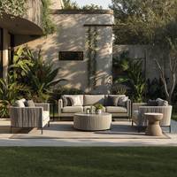 Postmodernes Umweltfreundliches Langlebiges Outdoor-Aluminium-Esszimmer-Set Vielseitige Erweiterbare Möbel für Innenhöfe und Freizeit