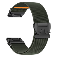 Tali Jam Tangan Nilon Alpine Elastis 26mm 22mm Lepas Cepat untuk Garmin Vivoactive 6 Forerunner 970 Fenix 8/7/E/7X/7S