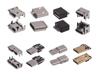 Conector Jinbilai Tipo-C SMD de 6 Pines Hembra/Macho, Superficie Zincada, Recubrimiento de Oro, Carcasa de Acero Inoxidable SUS304, Cobre Fosforado